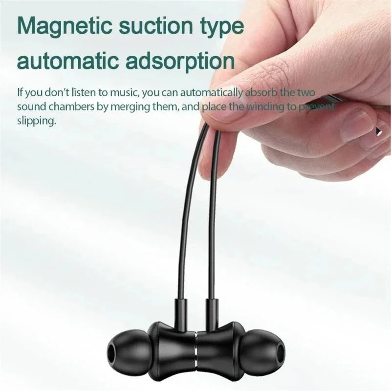 Earphones Bluetooth 5.1 Headphones Sport Earbuds Built-in Mic Neckband Headphone Stereo Earbuds Headset For Running