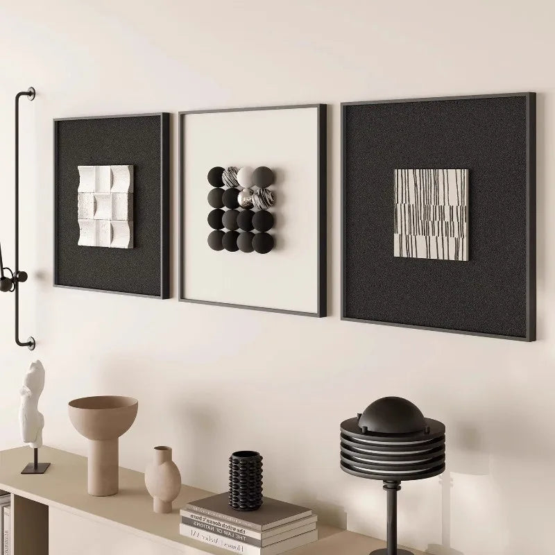 European-style Minimalist 3D Wall Art Living Room Decoration Vertical Decor Dining Room Foyer Irregular Wall Art Home Decoration