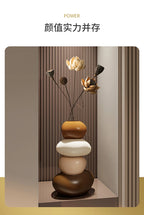 Home Decpr Stone Running Vase Living Room Niche Entrance Cabinet TV Cabinet Decoration Stone Shaped Ornaments Housewarming Gift