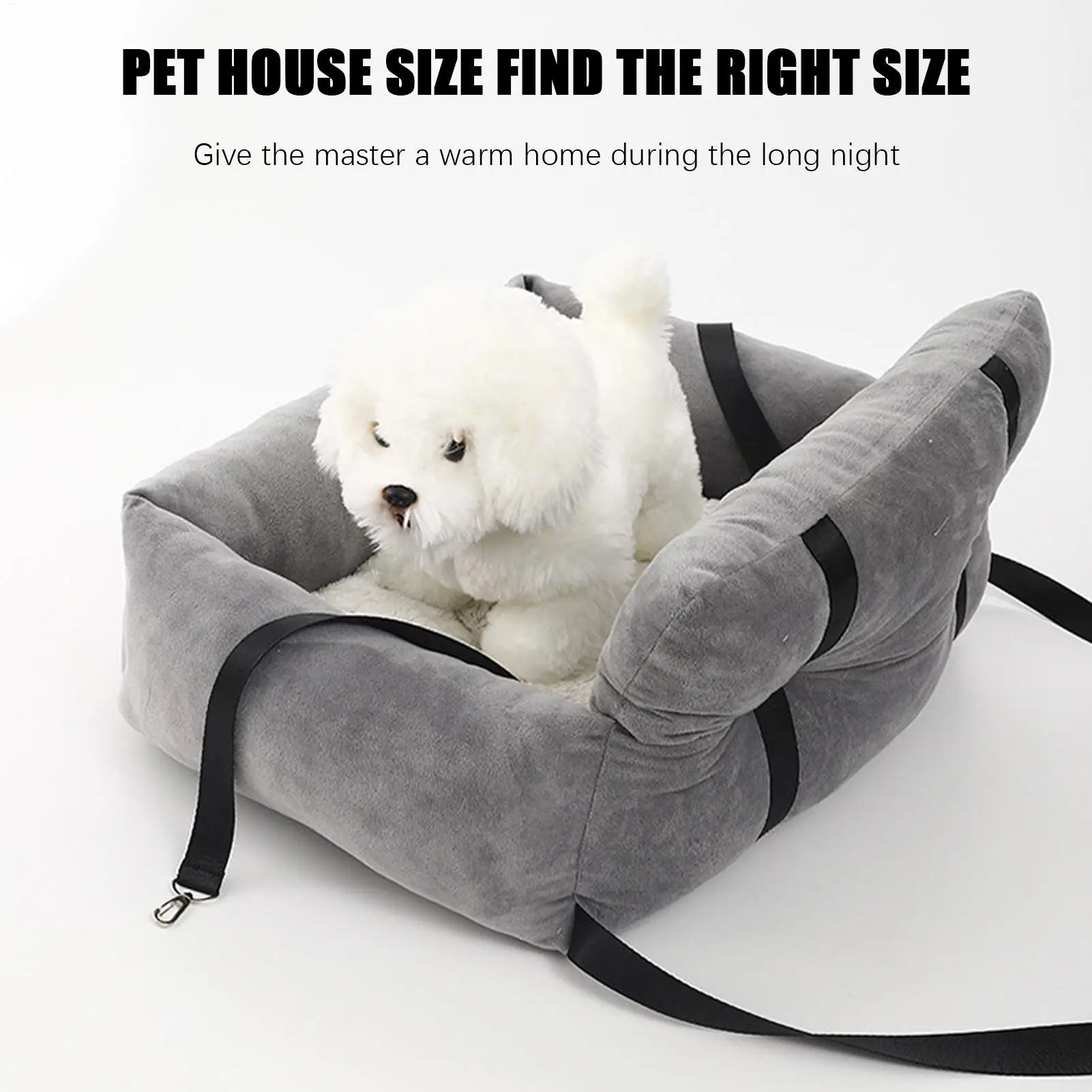 Dog Car Seat Pet Travel Booster Seat with Handle Dog Safety Car Seat Dog Car Bed Dual-Use for Car and Home Travel Carrier Bed