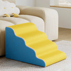 Dog Cat Ramp Ladder 3/4 Step Pet Stair Memory Foam Sponge Dogs Sofa Removable and Washable Training Pet Ramp Stairs Pet Supplies