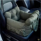 Dog Car Seat with Safety Belt - Non-Slip Pet Car Bed for Small Dogs, Washable Travel Carrier with Secure Straps for Safe Car