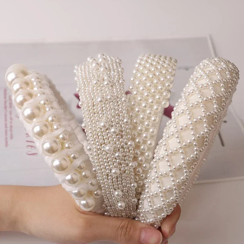 Retro Pearl Headbands Exquisite Hair Accessories