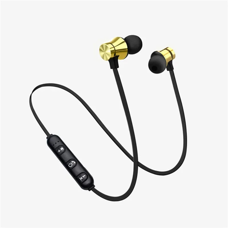 Sports magnet Stereo Bluetooth Earphone With HD Mic Wireless Sport Headset Earbuds For Android IOS