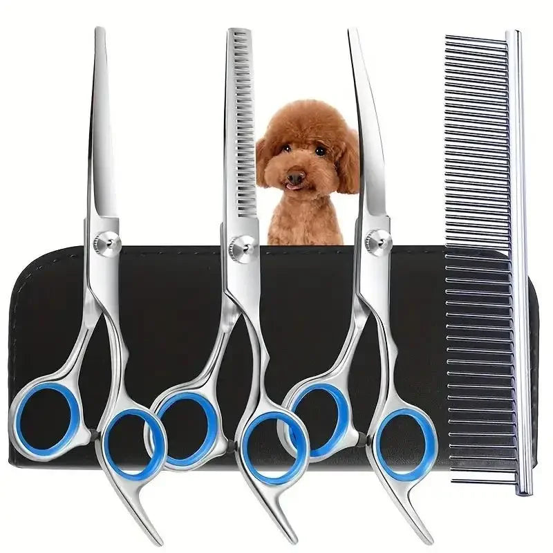 Pet Safe Scissors - Ambidextrous Stainless Steel Dog Grooming Shears