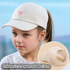 Heart-embroidered Baseball Cap for Girls Cute Breathable Children's Baseball Hat Sun Protection Tool UV Protection