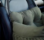 Dog Car Seat with Safety Belt – Non-Slip Pet Car Bed for Small Dogs, Washable Travel Carrier with Secure Straps for Safe Car