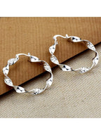 Sterling 925 Silver Hoop Earrings