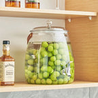 3/5/9L Large Capacity Cold Water Kettle with Tap Clear Fruit Tea Cold Brewing Kettle Drink Dispensers