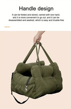 Dog Car Seat with Safety Belt – Non-Slip Pet Car Bed for Small Dogs, Washable Travel Carrier with Secure Straps for Safe Car