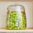 3/5/9L Large Capacity Cold Water Kettle with Tap Clear Fruit Tea Cold Brewing Kettle Drink Dispensers