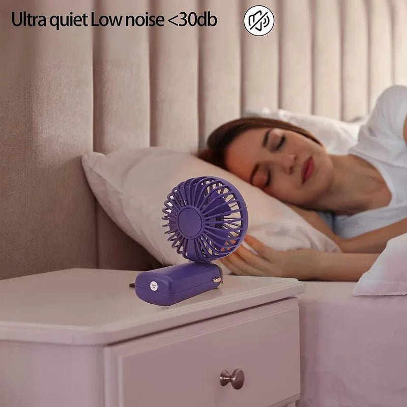Portable Electric Handheld Fan USB for Home Travel Office Outdoor