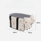 Dog Car Seat with Storage Pocket Center Console Pet Car Carrier Universal Pet Seat Cover for Small Medium Dogs Travel Safety Bag