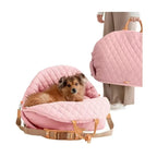 Dog Car Seat for Small Dogs, 3-in-1 Travel Carrier & Dog Bed for Car, Washable, Anti-Slip, Safety Straps, Fits Front & Back Seat