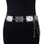 Belt Retro Style Metal Carved Decorative Waist Chain