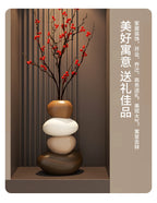 Home Decpr Stone Running Vase Living Room Niche Entrance Cabinet TV Cabinet Decoration Stone Shaped Ornaments Housewarming Gift