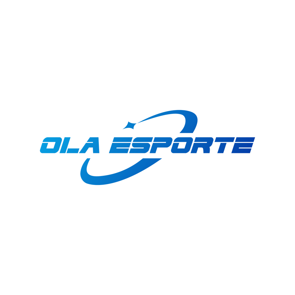 Blue 'OLA ESPORTE' logo on a white background