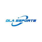 Blue 'OLA ESPORTE' logo on a white background