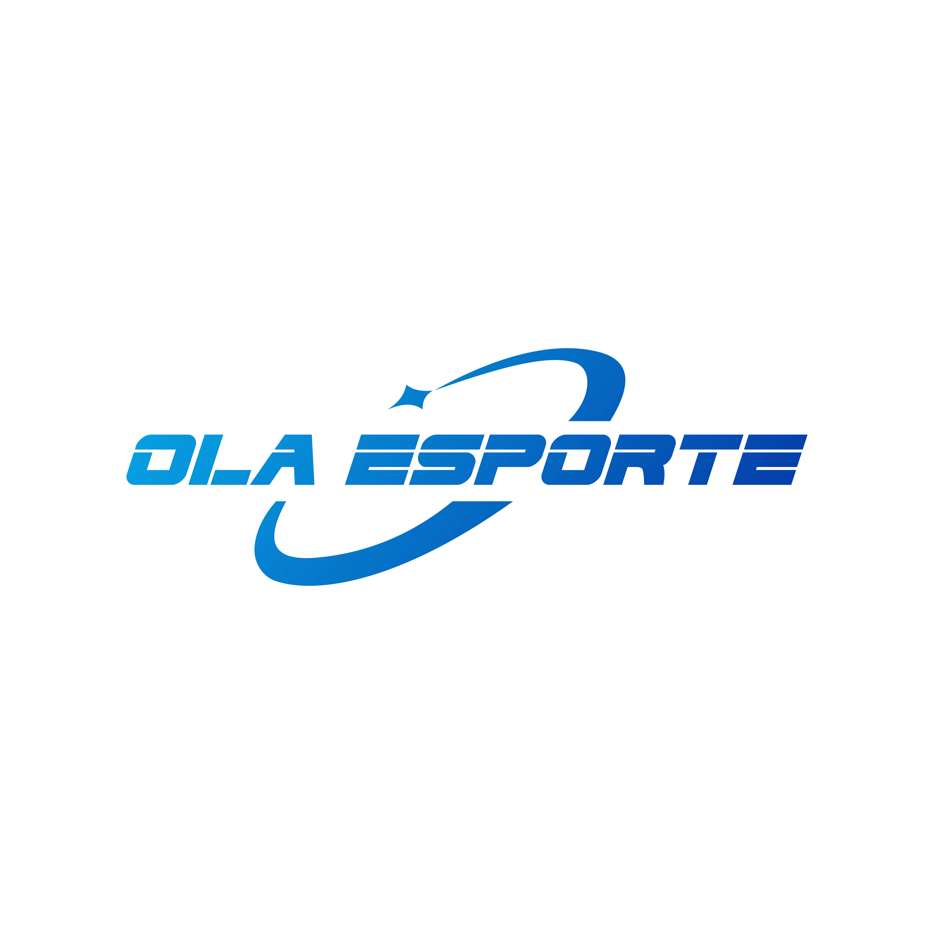 Blue 'OLA ESPORTE' logo on a white background