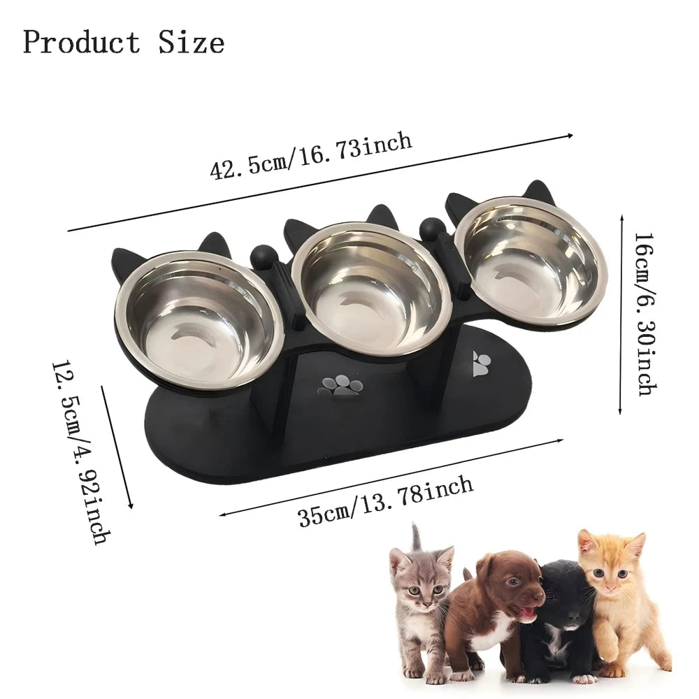 Dog Elevated Feeder Pet Food Water Bowls for Bulldog Puppy Kitten Dish Feeding and WaterSupplies for Small Dogs Accessories