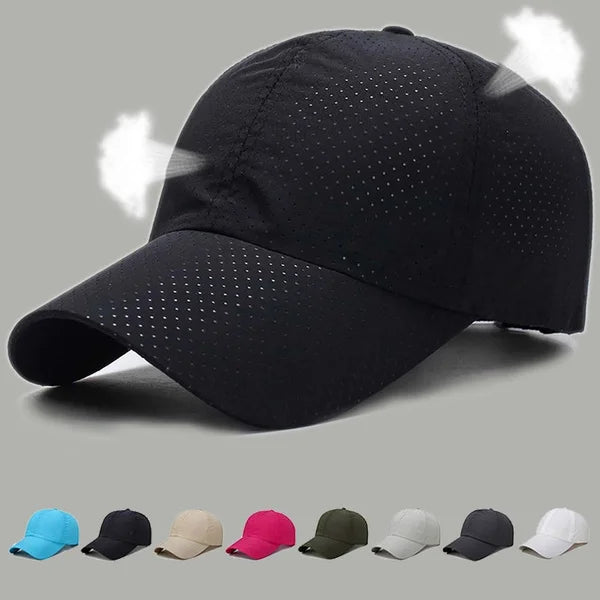 Men Women Snapback Dry Mesh Baseball Cap