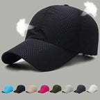 Men Women Snapback Dry Mesh Baseball Cap