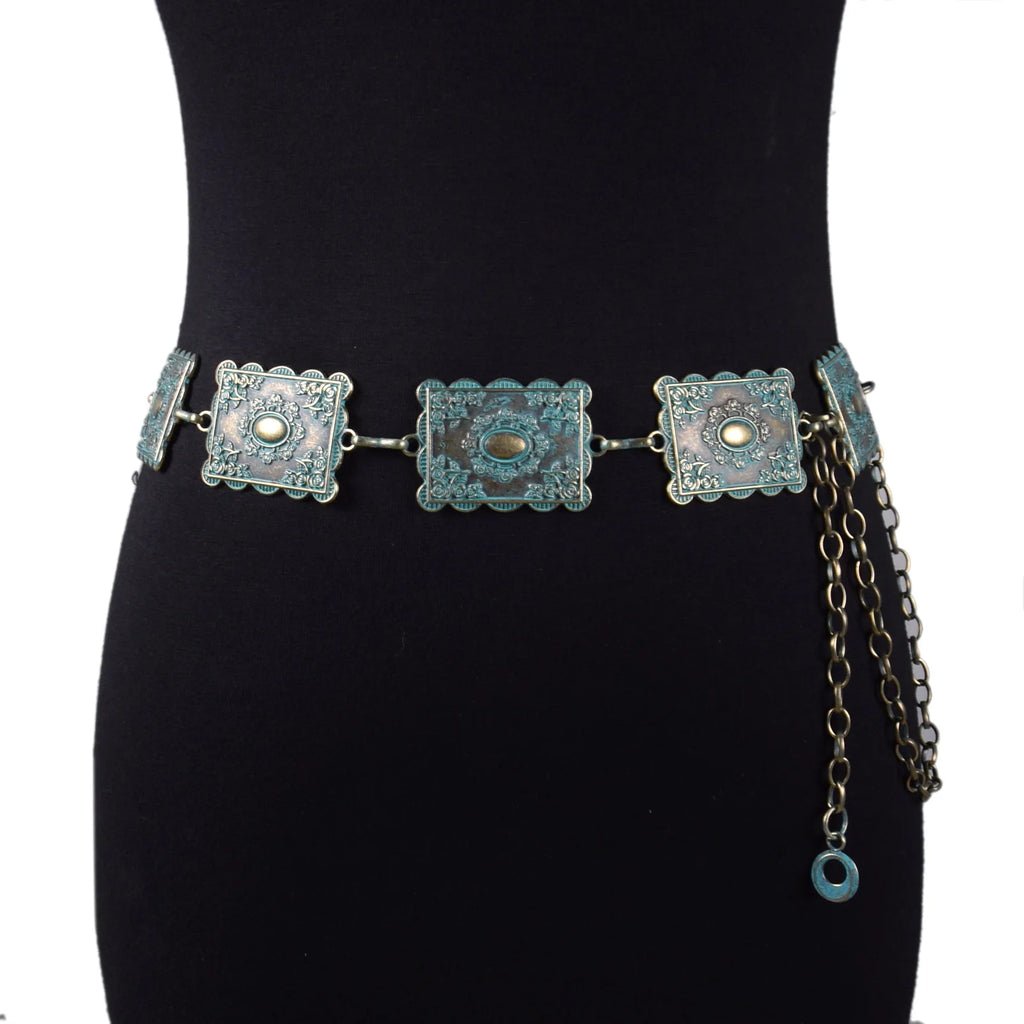 Belt Retro Style Metal Carved Decorative Waist Chain