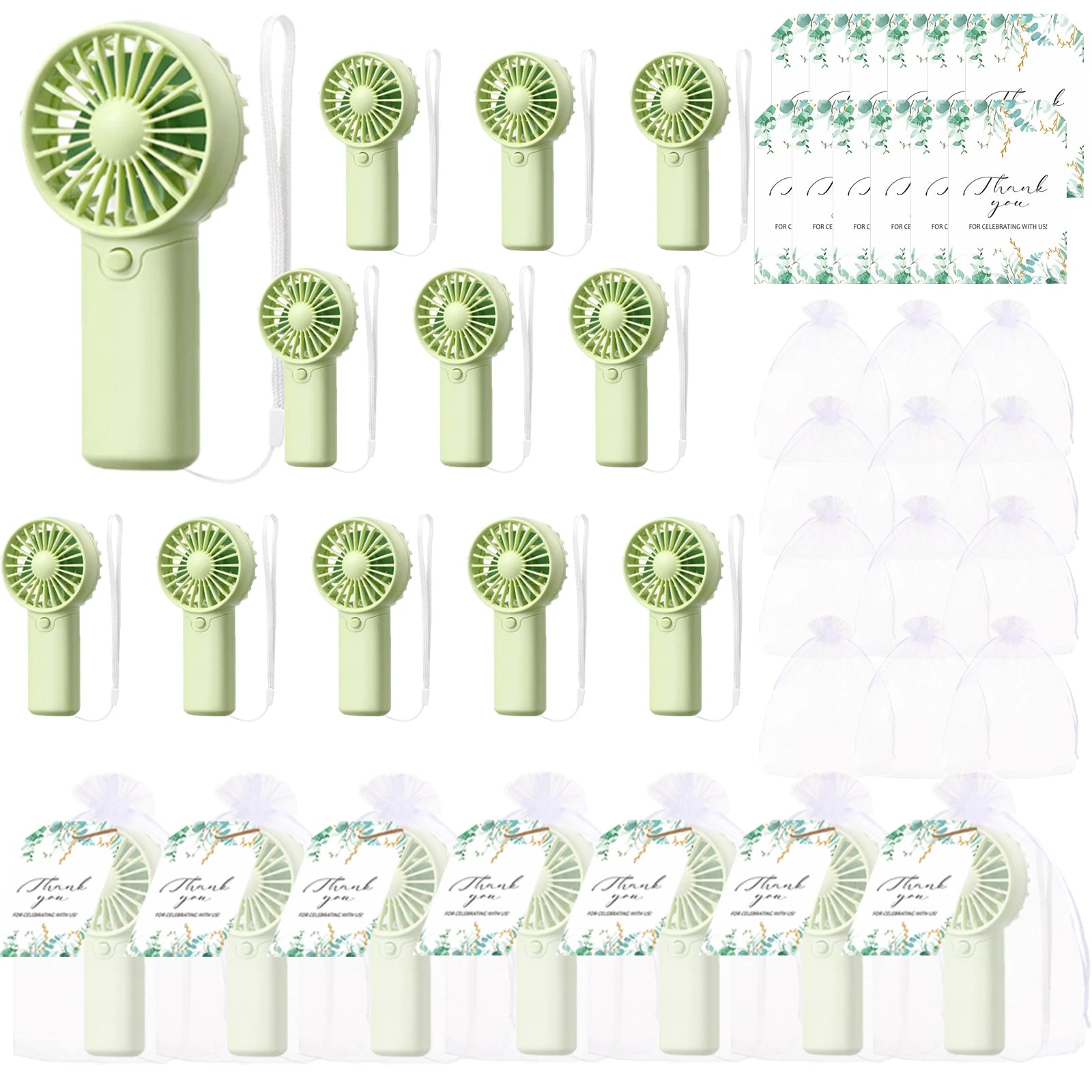 12-80PCS Portable Fans Bulk for Wedding Battery Operated