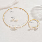 2Pcs Pearl Necklace Bracelet Set