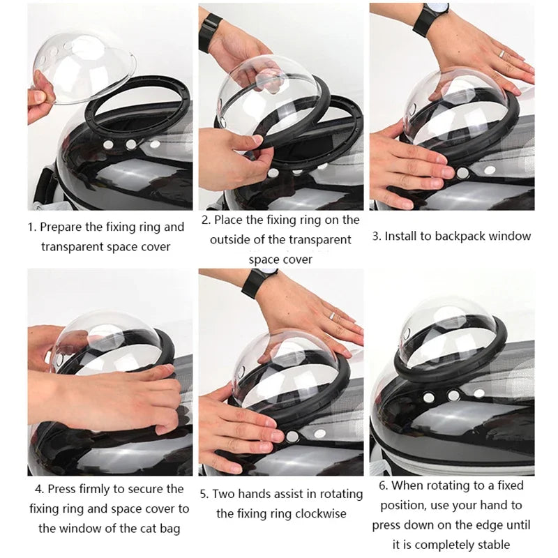 Transparent Portable Carrier Backpack