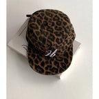 Elegant British Style Retro Plaid Fl Flat Brim High-End Embroidered Baseball Cap Flattering For Big Heads