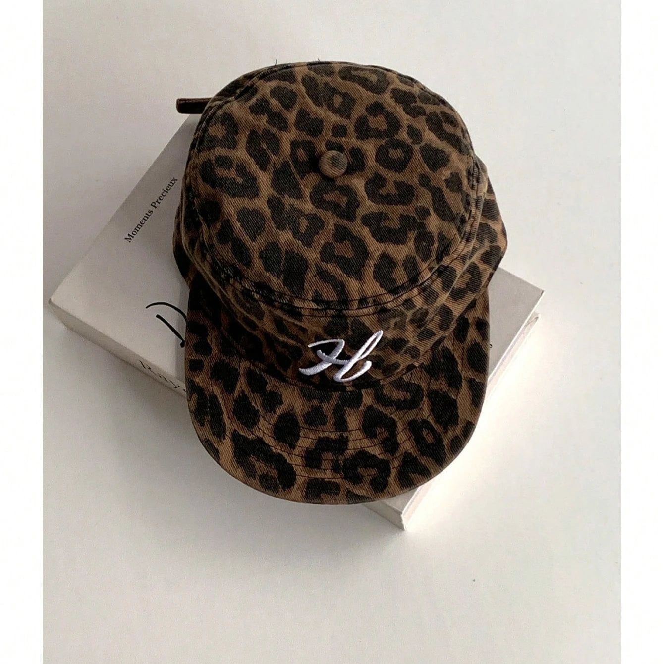 Elegant British Style Retro Plaid Fl Flat Brim High-End Embroidered Baseball Cap Flattering For Big Heads