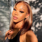 Woman with styled hair posing outdoors