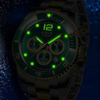 Luxury Watch for Men Waterproof Sports Stainless Chronograph Quartz Wristwatch