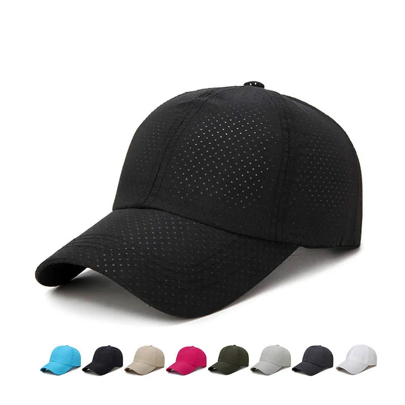 Men Women Snapback Dry Mesh Baseball Cap
