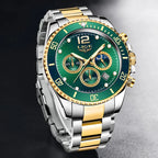 Luxury Watch for Men Waterproof Sports Stainless Chronograph Quartz Wristwatch