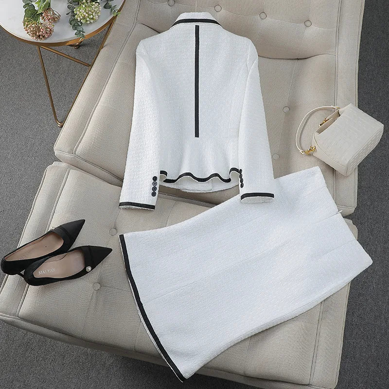 Women's Suit Blazer Set Fishtail Skirt
