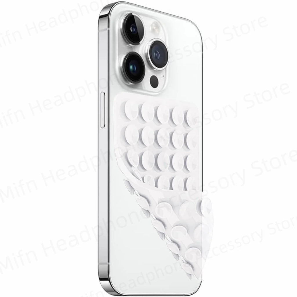 White phone case with a textured pattern on a white background