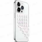 White phone case with a textured pattern on a white background
