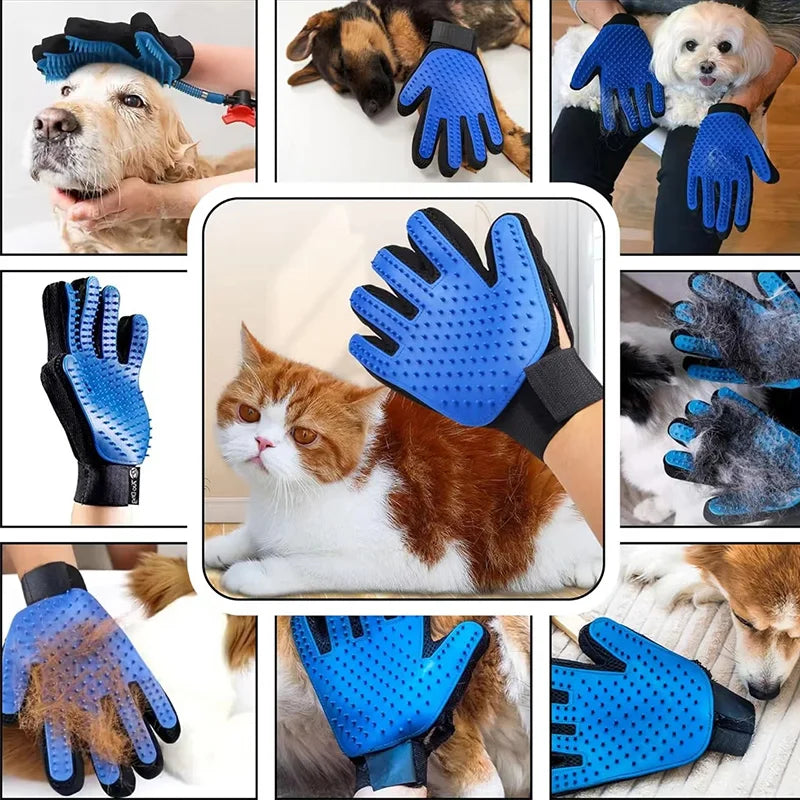 Pet Hair Remover Silicon Shower Gloves