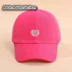 Heart-embroidered Baseball Cap for Girls Cute Breathable Children's Baseball Hat Sun Protection Tool UV Protection