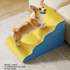 Dog Cat Ramp Ladder 3/4 Step Pet Stair Memory Foam Sponge Dogs Sofa Removable and Washable Training Pet Ramp Stairs Pet Supplies