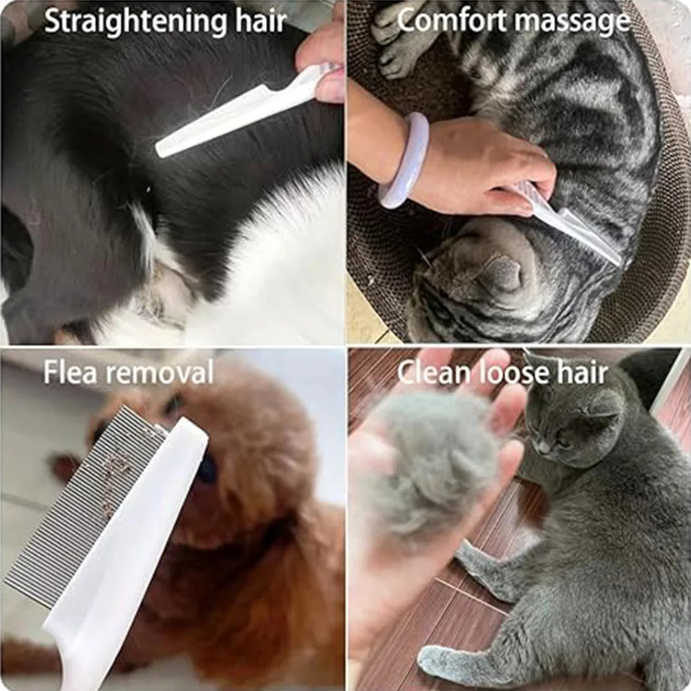 Pet Grooming Flea Comb Pet Care Comb Cat Hair Brush Flea Removal