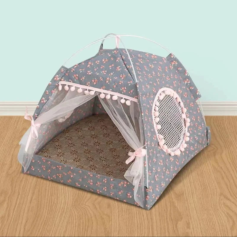 Cat Broken Flower Tent
