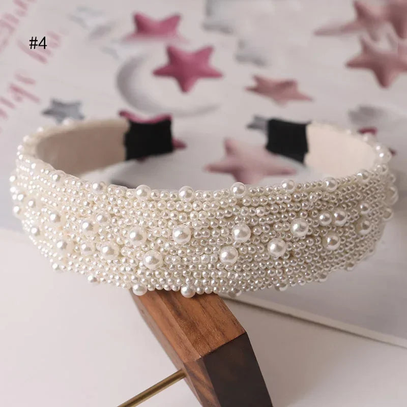 Retro Pearl Headbands Exquisite Hair Accessories