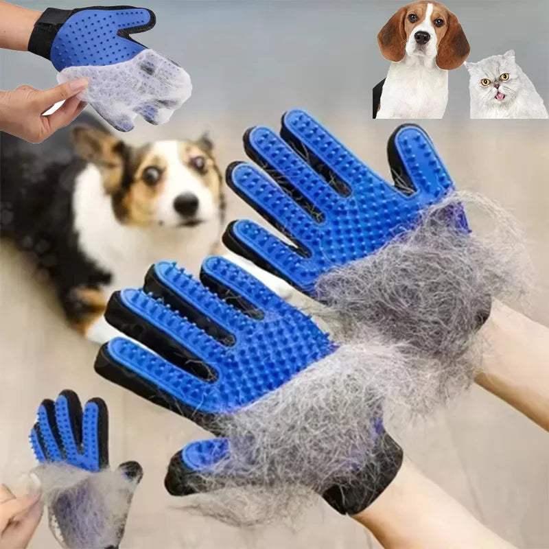 Pet Hair Remover Silicon Shower Gloves