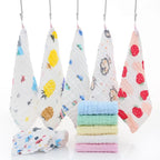 Set of colorful baby blankets with various patterns on a white background