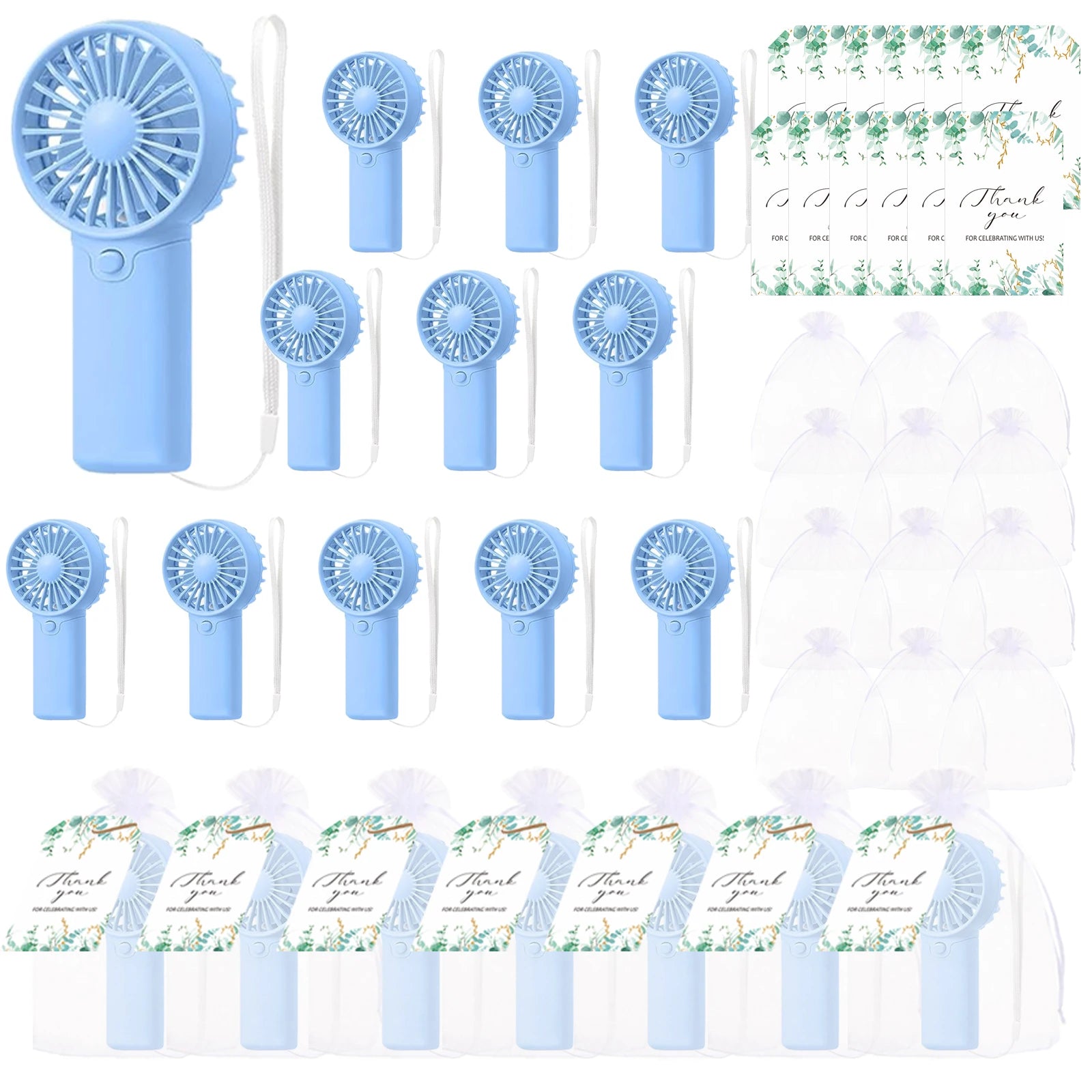 12-80PCS Portable Fans Bulk for Wedding Battery Operated