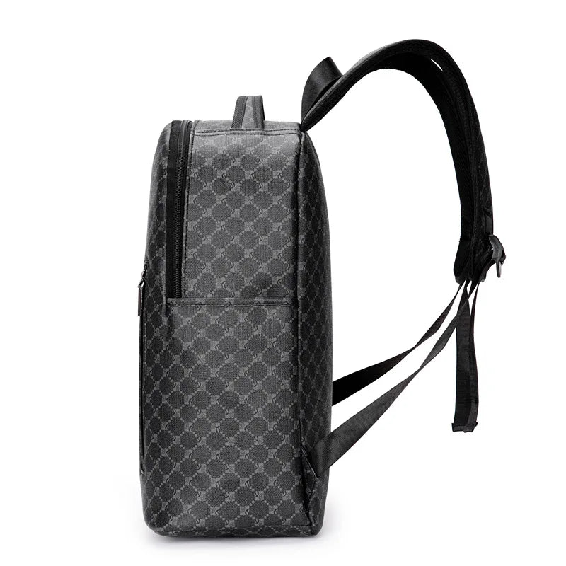 Men's Backpack Plaid High School College Bag 15-inch Laptop Rucksack