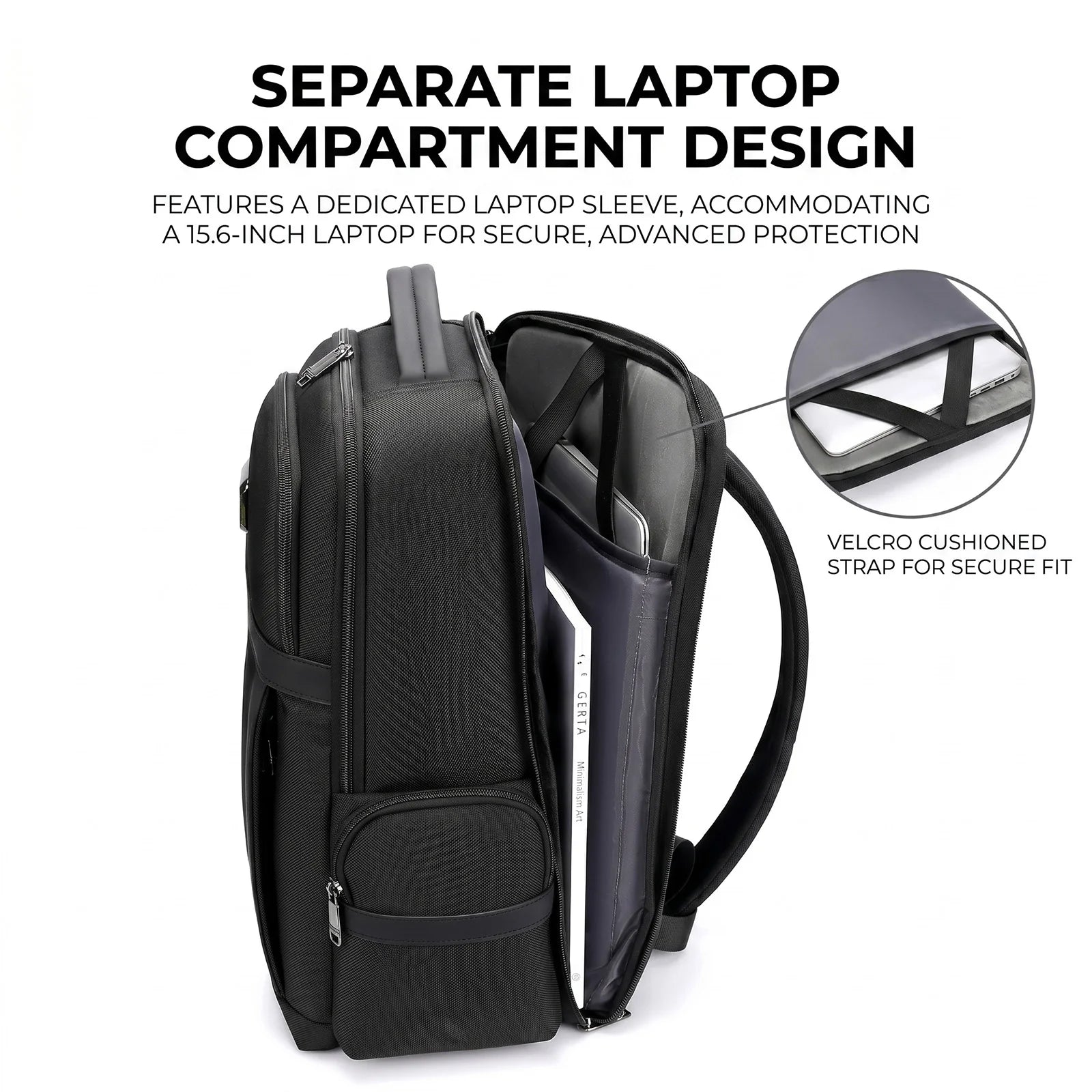 Lightweight Backpack for Men,Large Capacity Business Travel Laptop Bag,2-in-1 Casual Commuter Daypack for Work/College,Durable